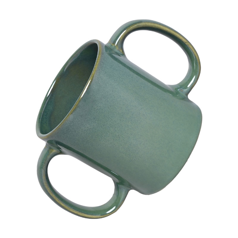 Dual Handle Mug Double Grip Mug to Aid Tremors 350 Ml Elegant Green