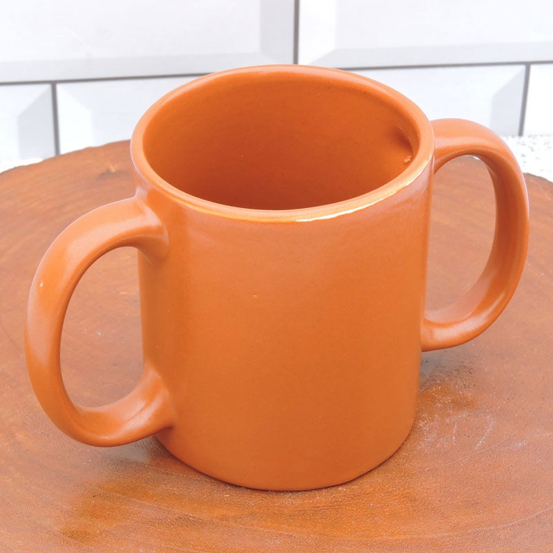Dual Handle Mug Double Grip Mug to Aid Tremors 350 Ml Teracotta