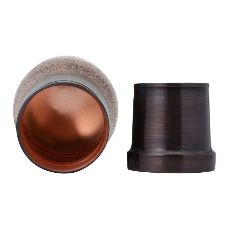 Pure Copper Bedside Carafe Capacity 1 Liter Floral Pattern