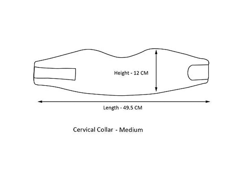 Adjustable Soft Full Foam Cervical Collar Neck Brace Reduces Pressure From the Spine Medium Size