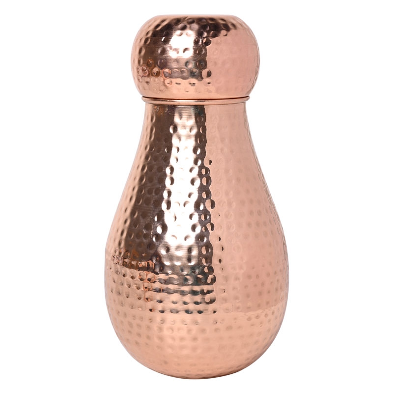 Bedside Water Carafe Made of Pure Copper Capacity 1.6 Liter 