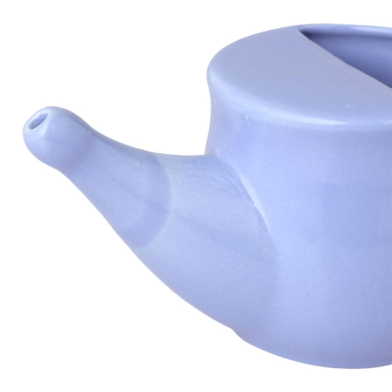 Ceramic Neti Pot for Allergy Control Spill Proof 250 Ml Light Violet