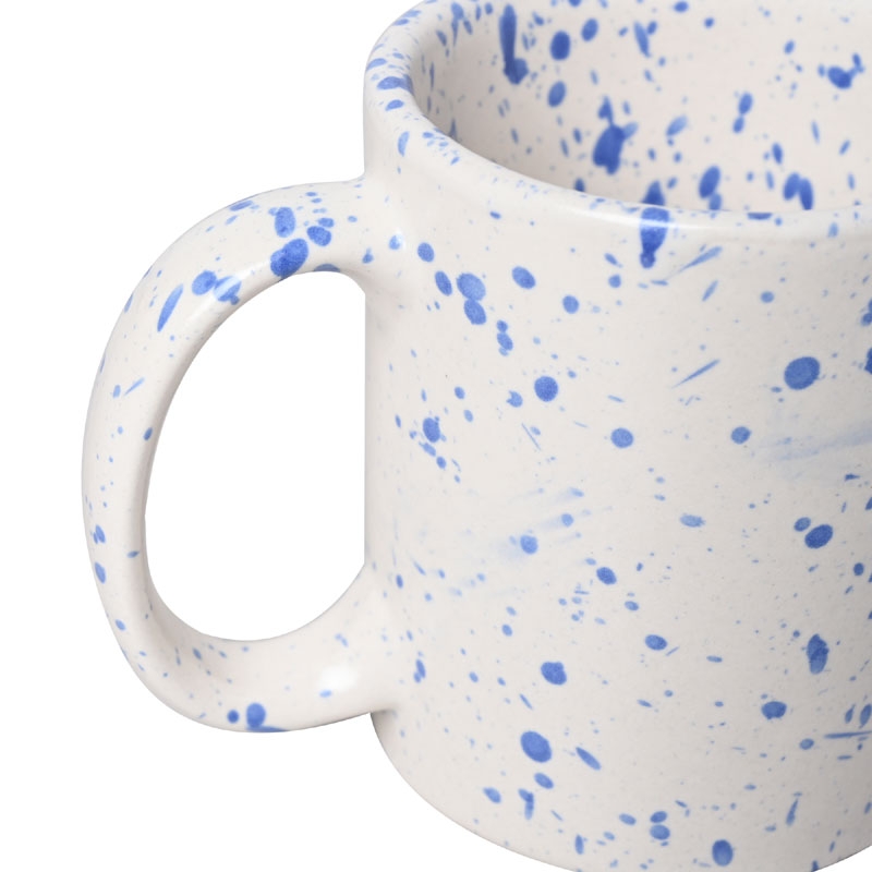 Dual Handle Mug Double Grip Mug Aid Tremors 350 Ml Dalmatian Blue