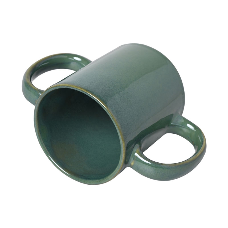 Dual Handle Mug Double Grip Mug to Aid Tremors 350 Ml Elegant Green