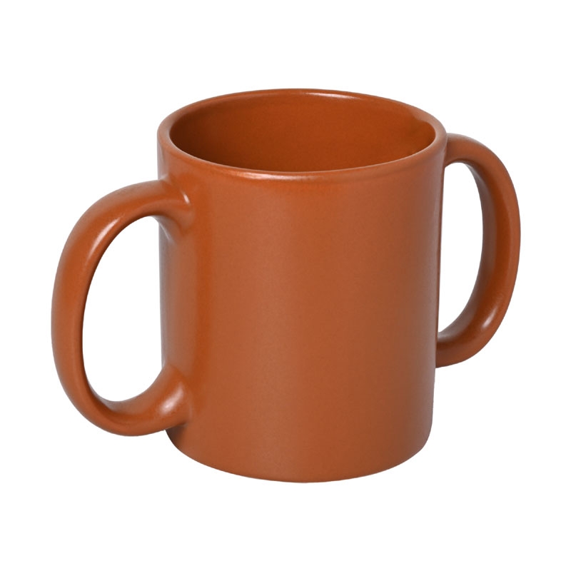 Dual Handle Mug Double Grip Mug to Aid Tremors 350 Ml Teracotta