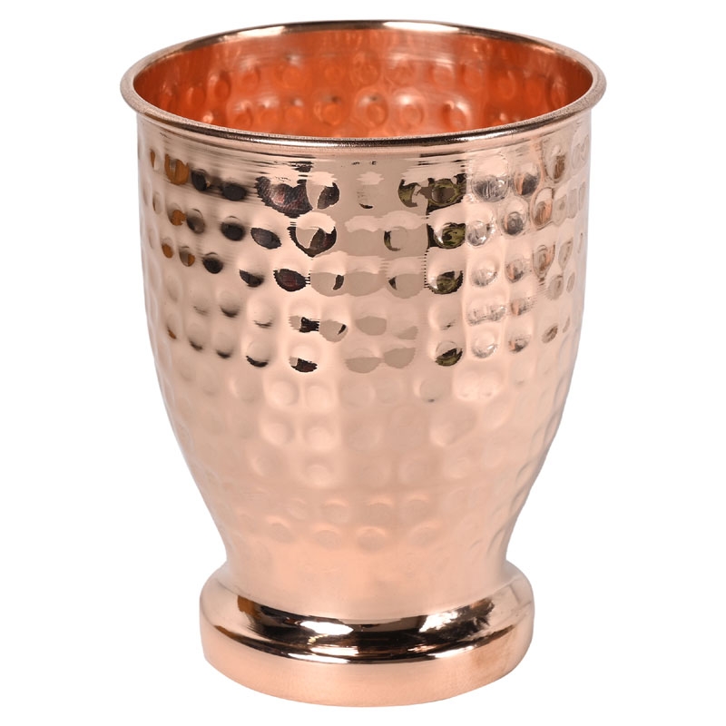 Hammered Copper Tumbler LACQUERED FREE UNLINED and UNCOATED 550 Ml Modern Hammered