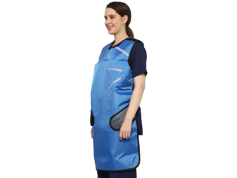 Lead Apron for Working with X-Ray Machine with Robust Hanger for Hospitals Labs Nursing Homes Blue