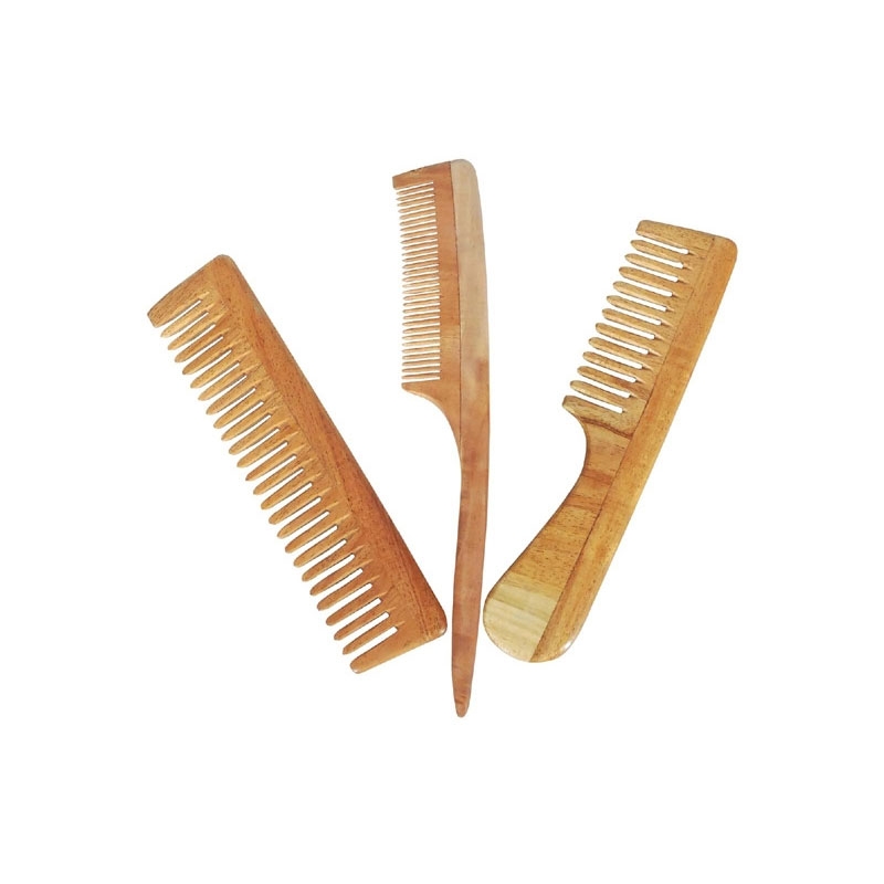 Neem Wood Combs Set of 3 ULTRA SAVER PACK