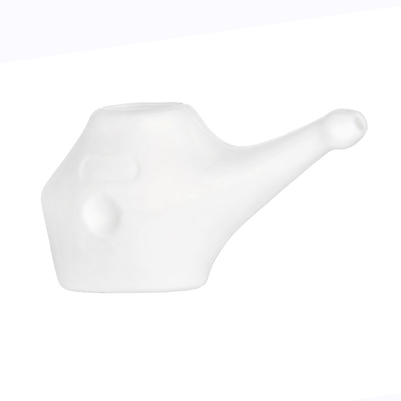 Neti Pot Nose Cleaner for Sinus Dishwasher Safe with 2 Silicone Nozzle Tip 225 Ml Capacity White Color White