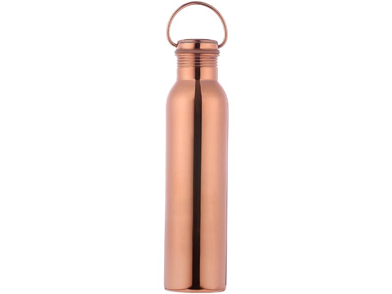 Plain Copper Water Bottle with Handle 1000ml | Pure Copper | Easy