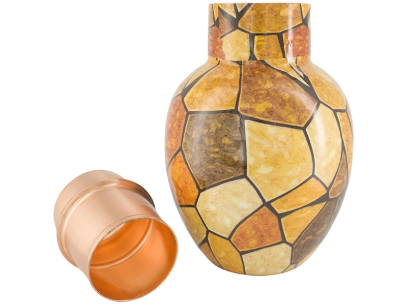 Pure Copper Bedside Water Carafe with Tumbler Eco-Friendly Reaping Capacity 1.8 Liters