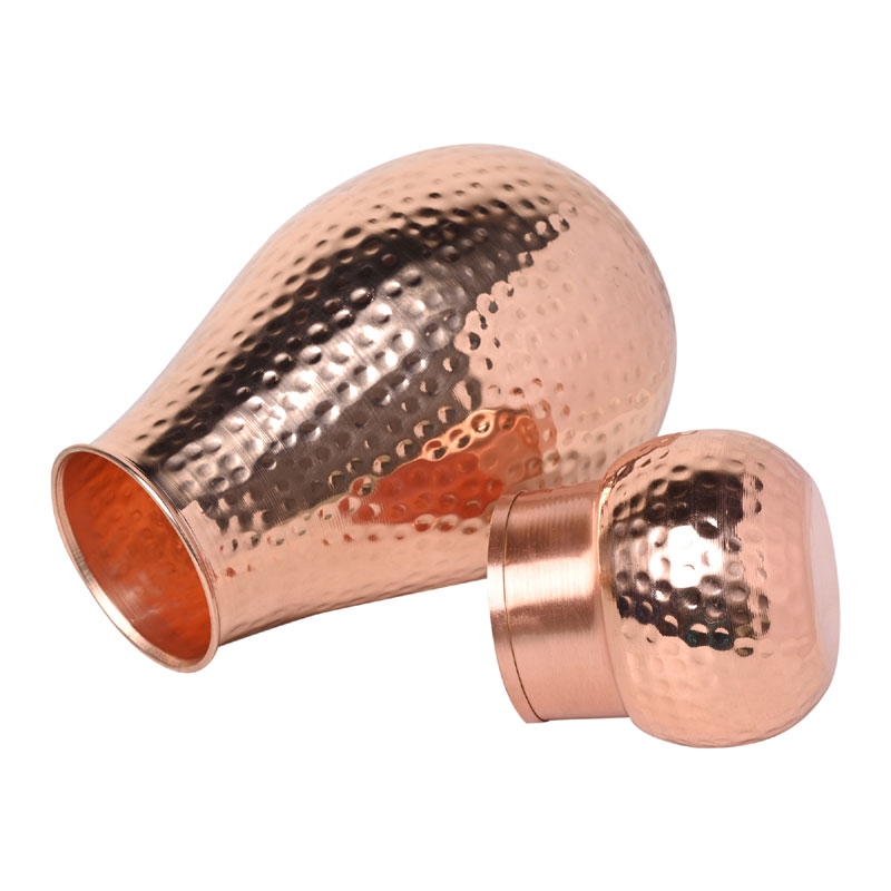 Bedside Water Carafe Made of Pure Copper Capacity 1.6 Liter 