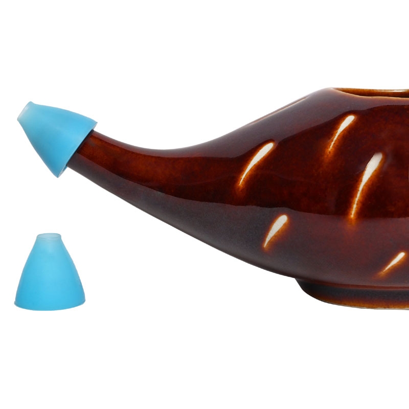 Ceramic Neti Pot Nose Cleaner for Sinus 225 Ml Dark Brown Color