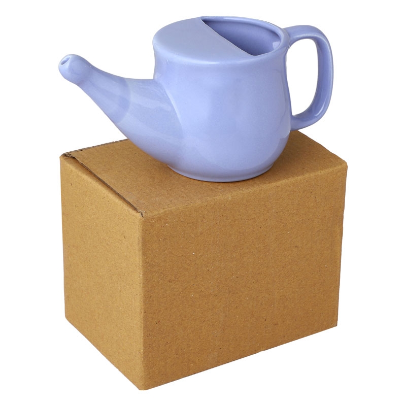 Ceramic Neti Pot for Allergy Control Spill Proof 250 Ml Light Violet