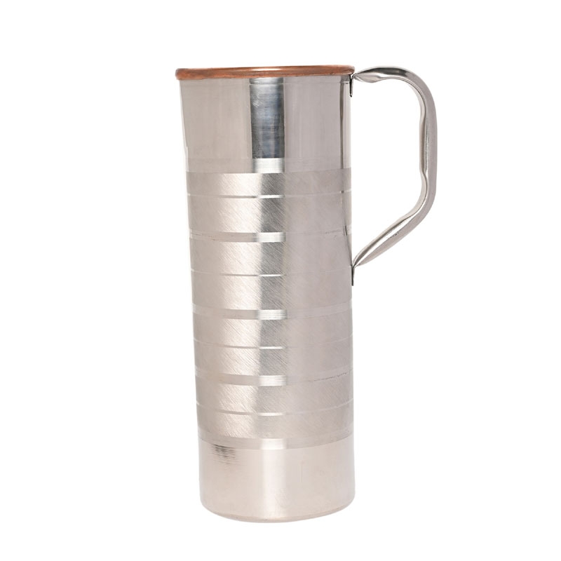 Copper and Stainless Steel Jug Outer Stainless Steel and Inner Copper Jug 1 Liter