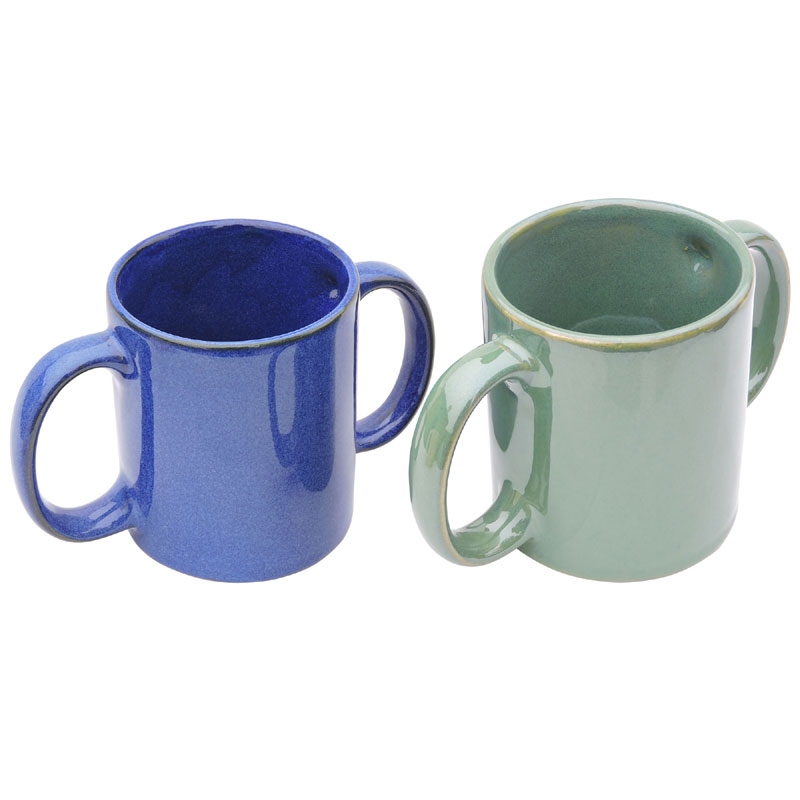 Dual Handle Mug Double Grip Mug Set of 2 for Secure Hold MICROWAVE SAFE 350 Ml Premium Color
