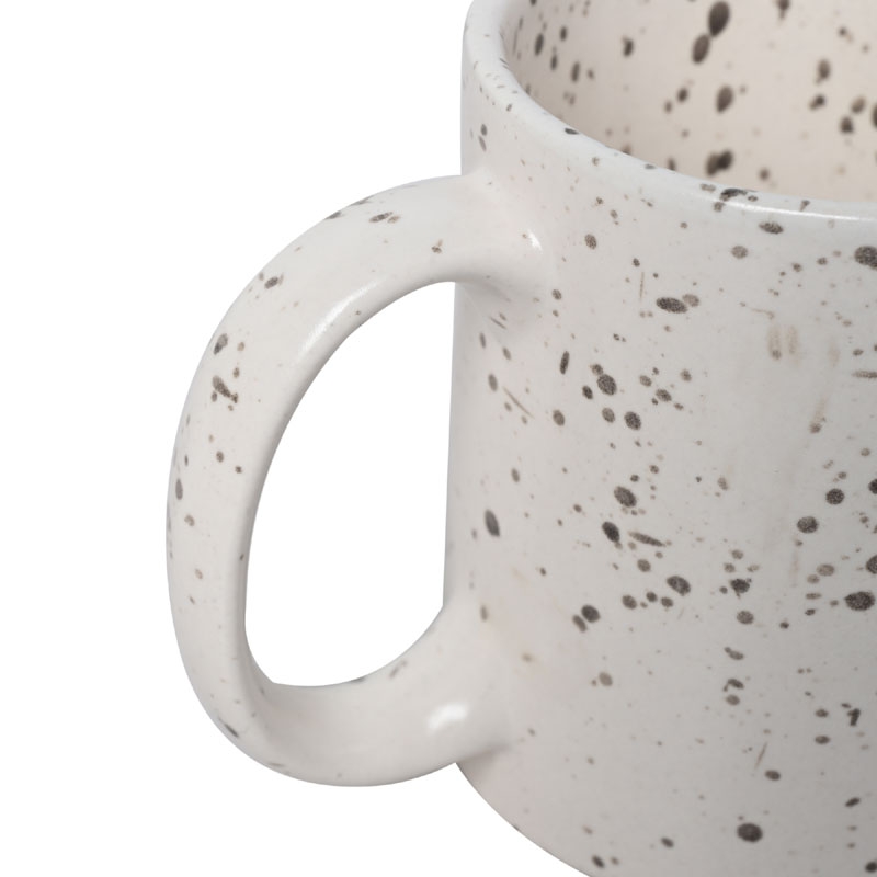 Dual Handle Mug Double Grip Mug to Aid Tremors 350 Ml Dalmatian Black