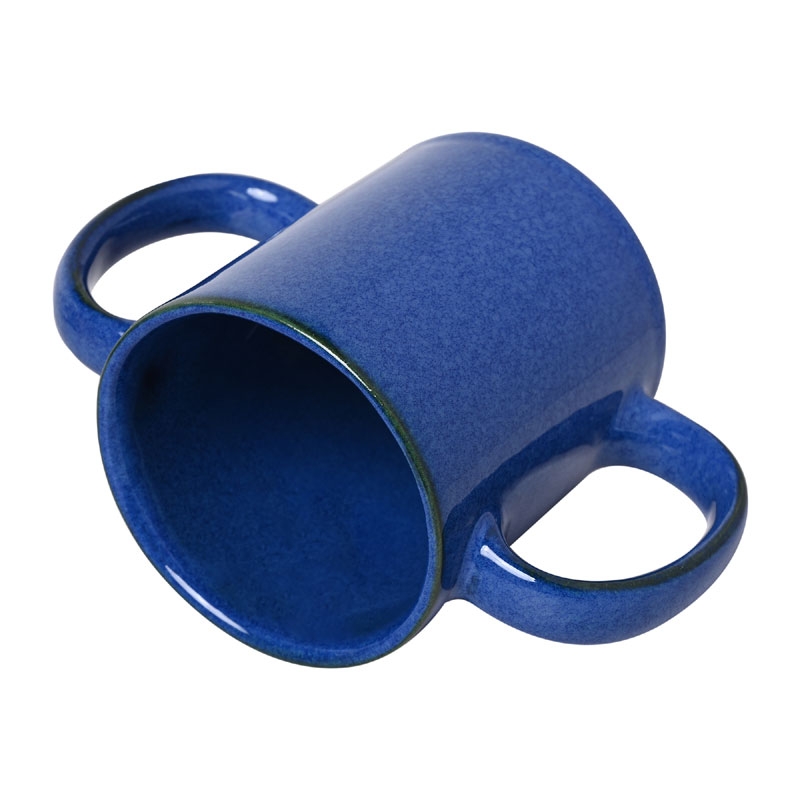 Dual Handle Mug Double Grip Mug to Aid Tremors 350 Ml Elegant Blue