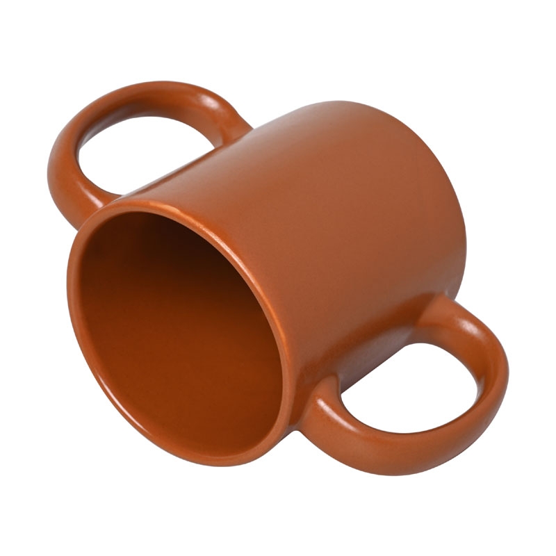 Dual Handle Mug Double Grip Mug to Aid Tremors 350 Ml Teracotta