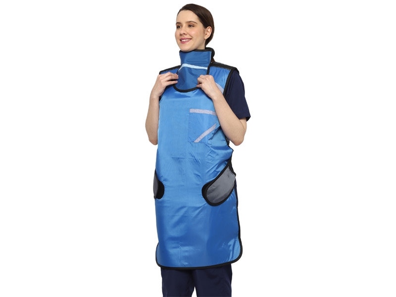 Lead Apron for Working with X-Ray Machine with Robust Hanger for Hospitals Labs Nursing Homes Blue