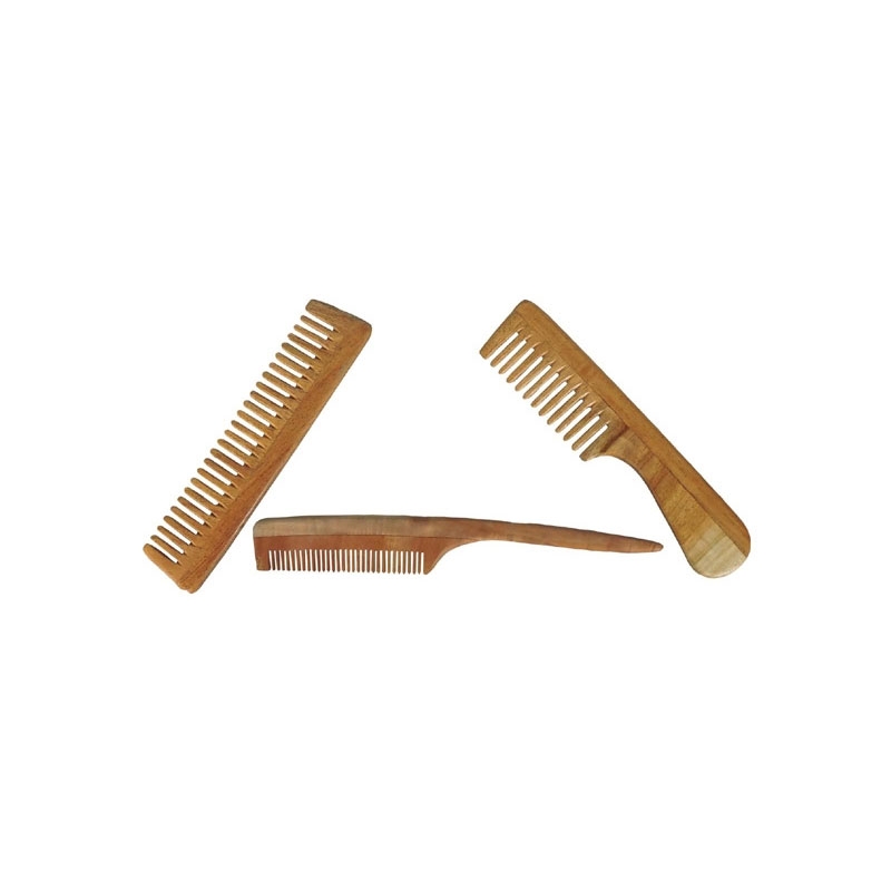Neem Wood Combs Set of 3 ULTRA SAVER PACK