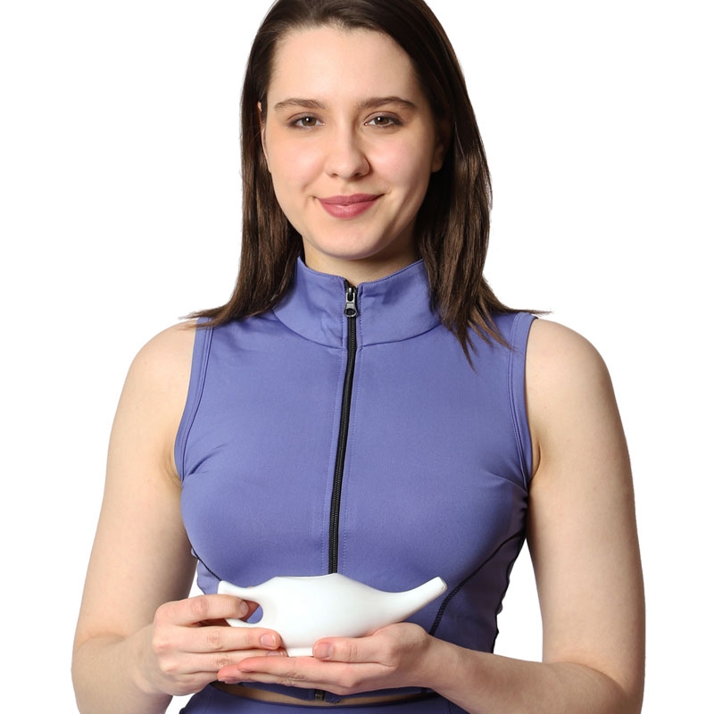 Ceramic Neti Pot Nose Cleaner for Sinus 225 Ml Capacity White Color