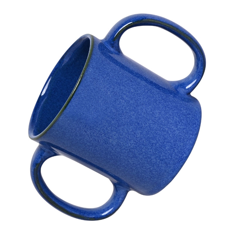 Dual Handle Mug Double Grip Mug to Aid Tremors 350 Ml Elegant Blue