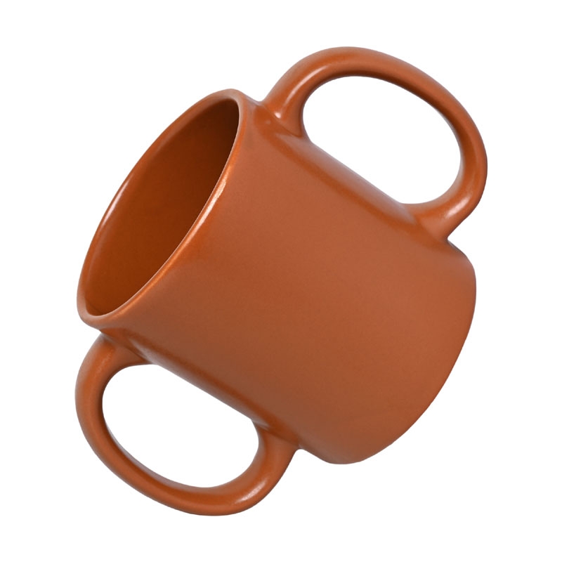 Dual Handle Mug Double Grip Mug to Aid Tremors 350 Ml Teracotta
