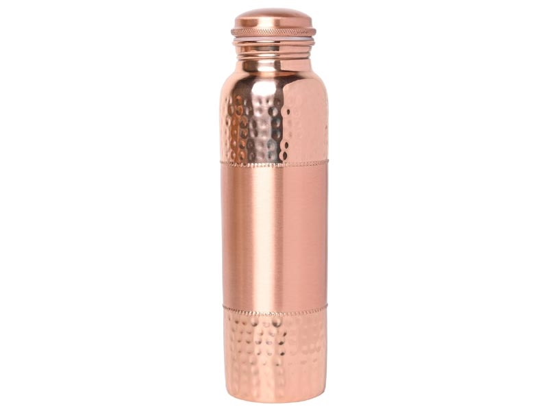 Copper Water Bottle (34oz/1000ml) W/a Carrying Canvas Bag | 100% Pure Copper Bottle For Drinking Water | Lab-Tested, Heavy Duty & Leak-Proof | Authentic Ayurvedic Copper Water Bottle - View #12