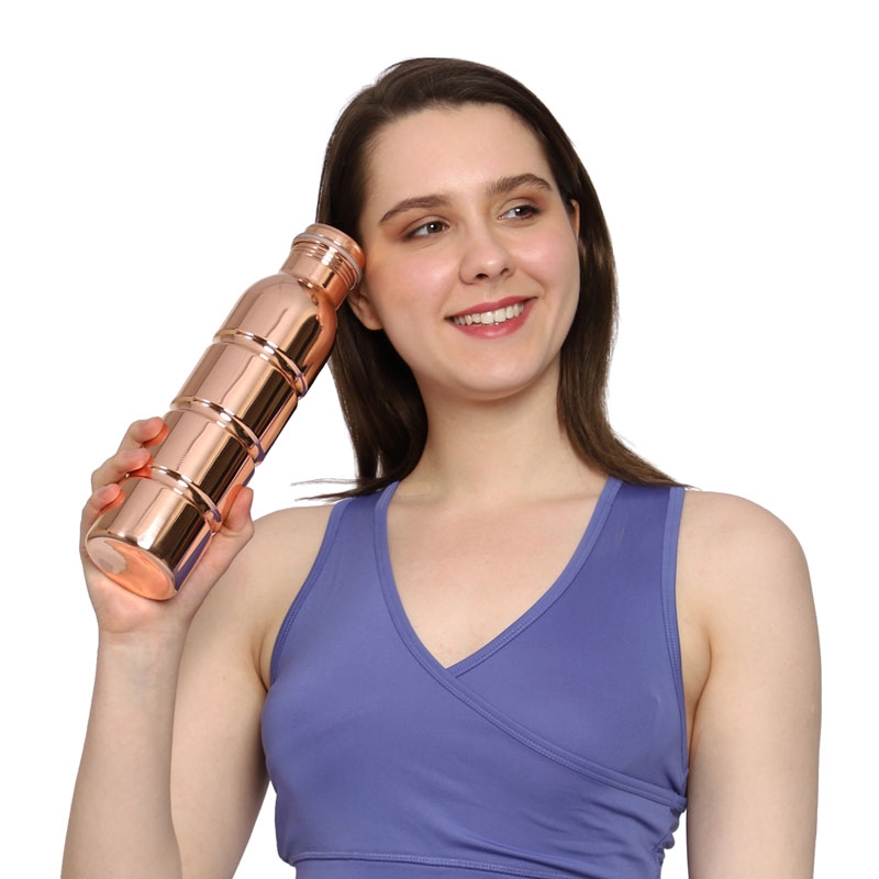 Seamless Copper Water Bottle 1000 Ml for Ayurveda Health Benefits