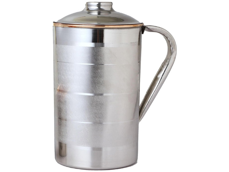 Copper and Stainless Steel Jug Outer Stainless Steel and Inner Copper Jug 1.5 Liter