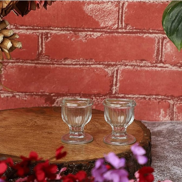 Eye Wash Cup Set of 2 for Keep Your Eyes Clean and Healthy Glass Transprent