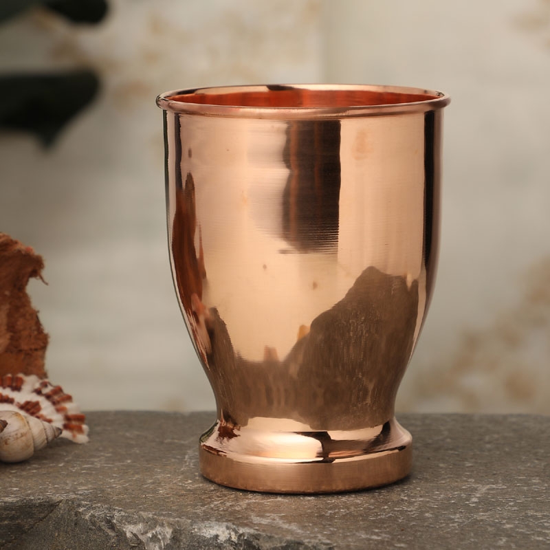 Hammered Copper Tumbler LACQUERED-FREE UNLINED and UNCOATED 550 Ml Modern Plain