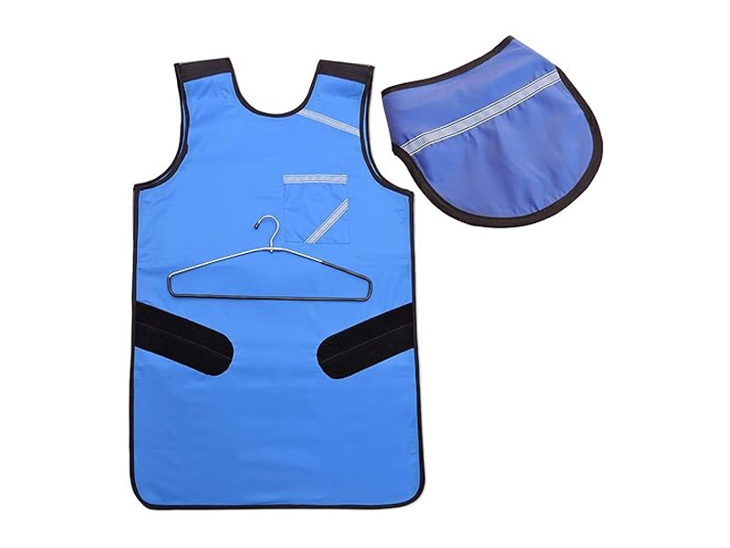 Lead Apron for Working with X-Ray Machine with Robust Hanger for Hospitals Labs Nursing Homes Blue