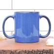 Ceramic Dual Handle Mug Elegant Blue