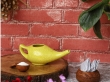 Ceramic Neti Pot for Nasal Cleansing 225 Ml Crackle Pattern Yellow