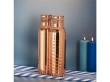 Set of 2 Copper Water Bottles Plain and Hammered 600 Ml Capacity