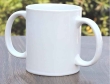 Ceramic Dual Handle Mug White Colour