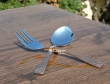 Set of Copper Plated Stainless Steel Spoon and Fork