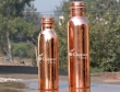 Set of Two Copper Water Bottles for Ayurvedic Benefits