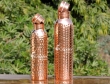 Set of Two Hammered Water Bottles for Carrying and Storing Drinking Water
