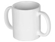 Ceramic Dual Handle Mug White Colour