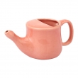 Ceramic Neti Pot Spill Proof with Spout Peach Color