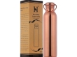 Plain Copper Water Bottle with Handle 1000 Ml Capacity