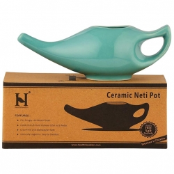 Ceramic Neti Pot Turquoise Color