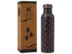 Copper Bottle PREMIUM ANTIQUE DIAMOND Finish 950 Ml Capacity