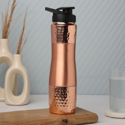 PurCopper Water Bottle with Plain Sipper 1000 Ml Capacity