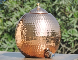 Pure Copper 12 Liters Water Dispenser Matka With Stainless Steel 