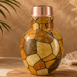 Pure Copper Bedside Water Carafe with Tumbler Eco-Friendly Reapin