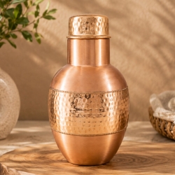 Pure Copper Bedside Water Carafe with Tumbler Eco-Friendly Reapin